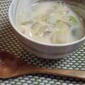 xiaochu's cooksnap of when they made 新玉　新じゃが　そらまめの豆乳スープ.
