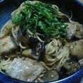 ホトミ's cooksnap of when they made 鶏もも肉と大葉のニンニク醤油パスタ☆★.