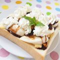 ななクレープ's cooksnap of when they made 甘くて幸せ♡プリンアラモードトースト♡.