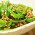。・うらら。・。's cooksnap of when they made ひき肉とピーマンのオイスターソース炒め.