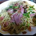 chabo12_m's cooksnap of when they made ほうれん草＆ベーコンのパスタ.
