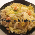 papikun's cooksnap of when they made エビとキャベツの和風カレー焼きビーフン.