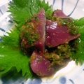 Haru Haru's cooksnap of when they made 鰹のお刺身　山椒ダレ和え.