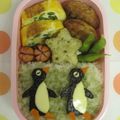 あいあい６９'s cooksnap of when they made ペンギンさんの行進弁当（キャラ弁）.