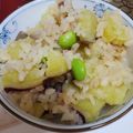 ぬまぴぃ's cooksnap of when they made ～秋の香り～薩摩芋としめじの炊き込みご飯.