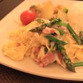 pingdao's cooksnap of when they made アスパラとベーコンのクリームスパゲティ.