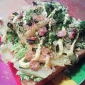 ★ひいらぎ★'s cooksnap of when they made ジャガ芋とキャベツのお好み焼き風トースト.