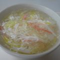まほじょ's cooksnap of when they made ★白菜とカニカマのスープ.