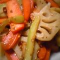 ＮＩＫＹ's cooksnap of when they made 彩り蓮根とにんじんのきんぴら.