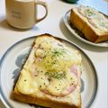 Ri→chan's cooksnap of when they made 簡単★とろ～りクロックムッシュ風トースト.