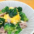 ちーまぐ's cooksnap of when they made ブロッコリーと卵と豚こまの塩炒め.