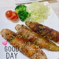 オウジリリノエ's cooksnap of when they made ナスの豚肉巻き☆とろ〜り味噌ダレ.