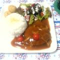 裕璃ﾏﾏ's cooksnap of when they made ワンプレート煮込みハンバーグランチ★.