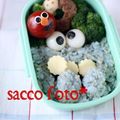 さちこ２５１３'s cooksnap of when they made 青色ご飯でキャラ弁☆クッキーモンスター.