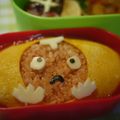 yuusakura's cooksnap of when they made ムックおむらいす＊キャラ弁.