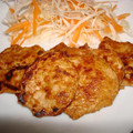 tomoppy1205's cooksnap of when they made 大豆たんぱく大判のしょうが焼き.