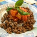 ぴの侍's cooksnap of when they made バルサミコでイタリアンな鶏そぼろ丼.