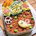 ＴＷＯＨＥＡＲＴＳ's cooksnap of when they made キャラ弁　簡単　おかず　かたつむりデコ♪.