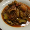 boofoochee's cooksnap of when they made 絶品♪イカと豚ひき肉のトマト煮込み.