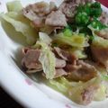 羽尼うに's cooksnap of when they made キャベツと豚肉の酒蒸し.