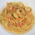 みょんオンマ's cooksnap of when they made ★えびのトマトクリームスパゲッティ★.