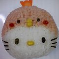 にゃん子っち's cooksnap of when they made キャラ弁に*ニワトリさんなキティちゃん.