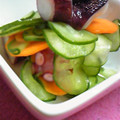 若鬼嫁あきちゃん's cooksnap of when they made タコと胡瓜と人参の酢の物.