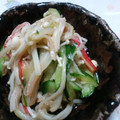 ダビデ's cooksnap of when they made えのきとカニカマの和え物.