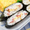 ななクレープ's cooksnap of when they made チーズ・梅・おかかのライスサンド.
