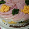 kimimaruo's cooksnap of when they made おもてなしにいかが？ハムの花寿司☆.