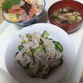 よちりん's cooksnap of when they made 夏の副菜♪豚と胡瓜の酢の物.