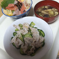 よちりん's cooksnap of when they made 夏の副菜♪豚と胡瓜の酢の物.
