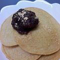 にゃん子っち's cooksnap of when they made しっとり*.♪豆腐ときな粉のパンケーキ♪.