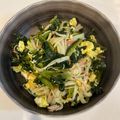 ekyy's cooksnap of when they made 小松菜とカニカマのふんわり卵炒め.