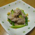 ううちママ's cooksnap of when they made ✿アスパラとコーンで♬春の彩り炒め✿.