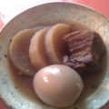 numero's cooksnap of when they made お鍋ひとつでトロける豚角煮＋大根煮＋味玉.