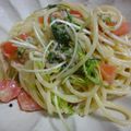 canno's cooksnap of when they made 水菜とﾂﾅの冷製パスタ＠ﾊﾞｼﾞﾙ仕立て.