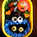 さちリンゴ's cooksnap of when they made 青色ご飯でキャラ弁☆クッキーモンスター.