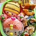 ＴＷＯＨＥＡＲＴＳ's cooksnap of when they made キャラ弁に*ニワトリさんなキティちゃん.