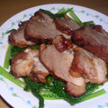 ひとひとの素's cooksnap of when they made ほうれん草で食べるうちの煮豚.