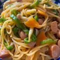にこふわわ's cooksnap of when they made ワンパンで食卓まで♪巣ごもりナポリタン.