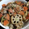 こま1018's cooksnap of when they made レンコンと豚こまの甘辛炒め♪サクサク食感.