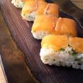 Giant corn's cooksnap of when they made 茗荷と青じそでさっぱり☆サーモン寿司.