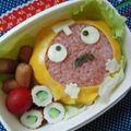 dorin0324's cooksnap of when they made ムックおむらいす＊キャラ弁.