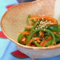 ピンクのたまご's cooksnap of when they made 簡単☆にんじんとピーマンの味噌きんぴら.