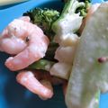 soratea's cooksnap of when they made 半熟卵☆海老とブロッコリーのマヨサラダ.