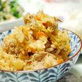 misa-king's cooksnap of when they made 本格風☆キムチと牛ごぼうの炊き込みご飯.
