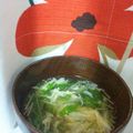 ﾔｽﾔｽｺ's cooksnap of when they made しゃきしゃき水菜のかきたま汁.