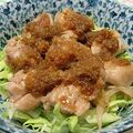 moruchama's cooksnap of when they made ♪鶏肉のにんにくソース丼♪.