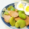 モモキト's cooksnap of when they made そら豆とウインナーの炒め物.